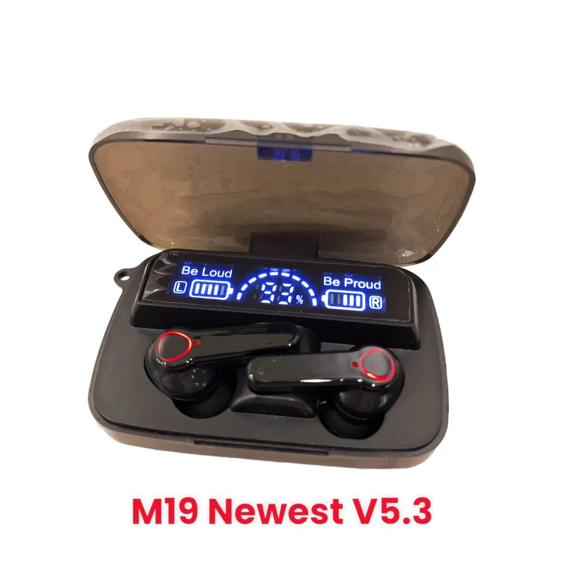 هدفون بی سیم مدل M19 NEWEST V 5.3 اصلی پاوربانک دار و چراغ قوه دار - M19 01
