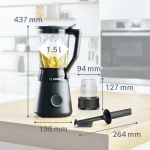 سایز مخلوط کن بوش مدل MMB6176B